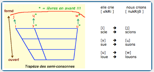 trapèze des semi-voyelles